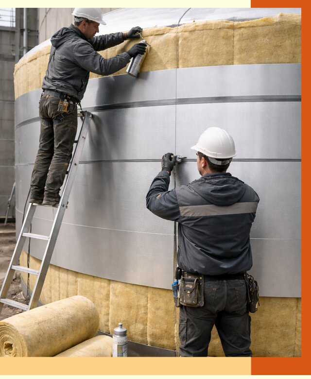 Утепление цистерны в Нижнекамске пенополиуретаном от 14702 руб. под ключ | ТепломастерНжм