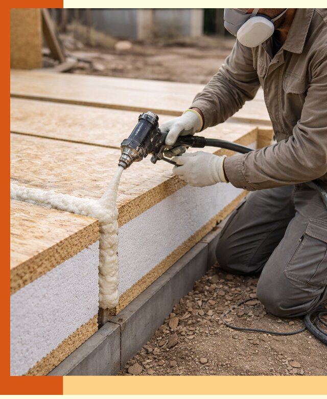 Утепление СИП-панелей пенополиуретаном (ППУ) в Нижнекамске