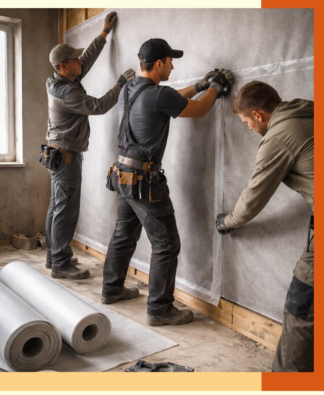 Монтаж ветроизоляции в Нижнекамске от 4563 руб./м2 — профессионально | ТепломастерНжм